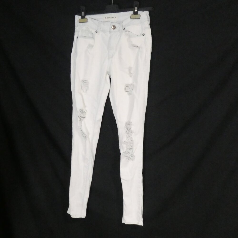 BULLHEAD DENIM CO - High Rise - Skinniest | size 3 | Light Blue Distressed Denim
